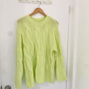 American Eagle Outfitters Light Green Knit Sweater